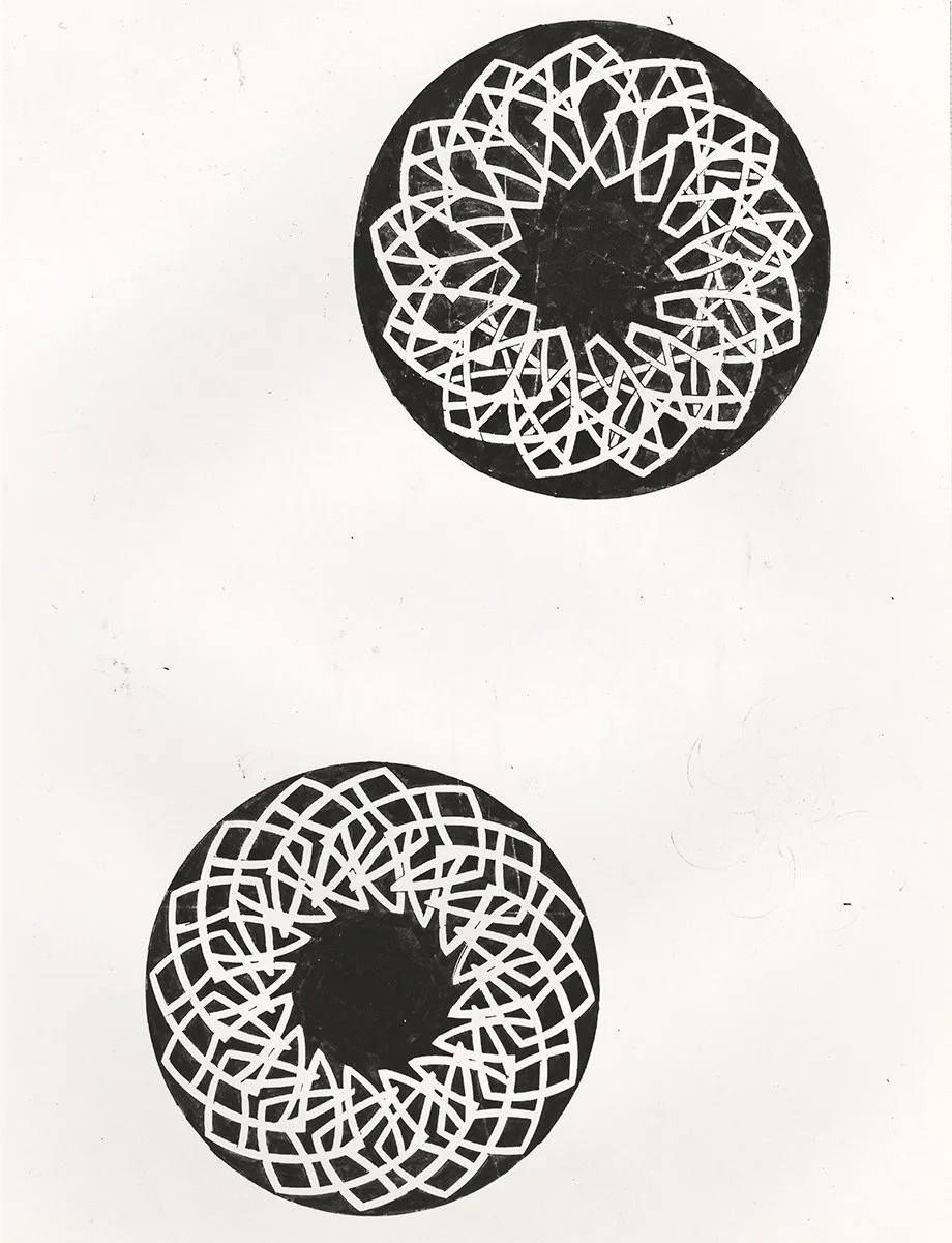 178. Islamic Circles, 56 x 41 cm, 1960, NFS