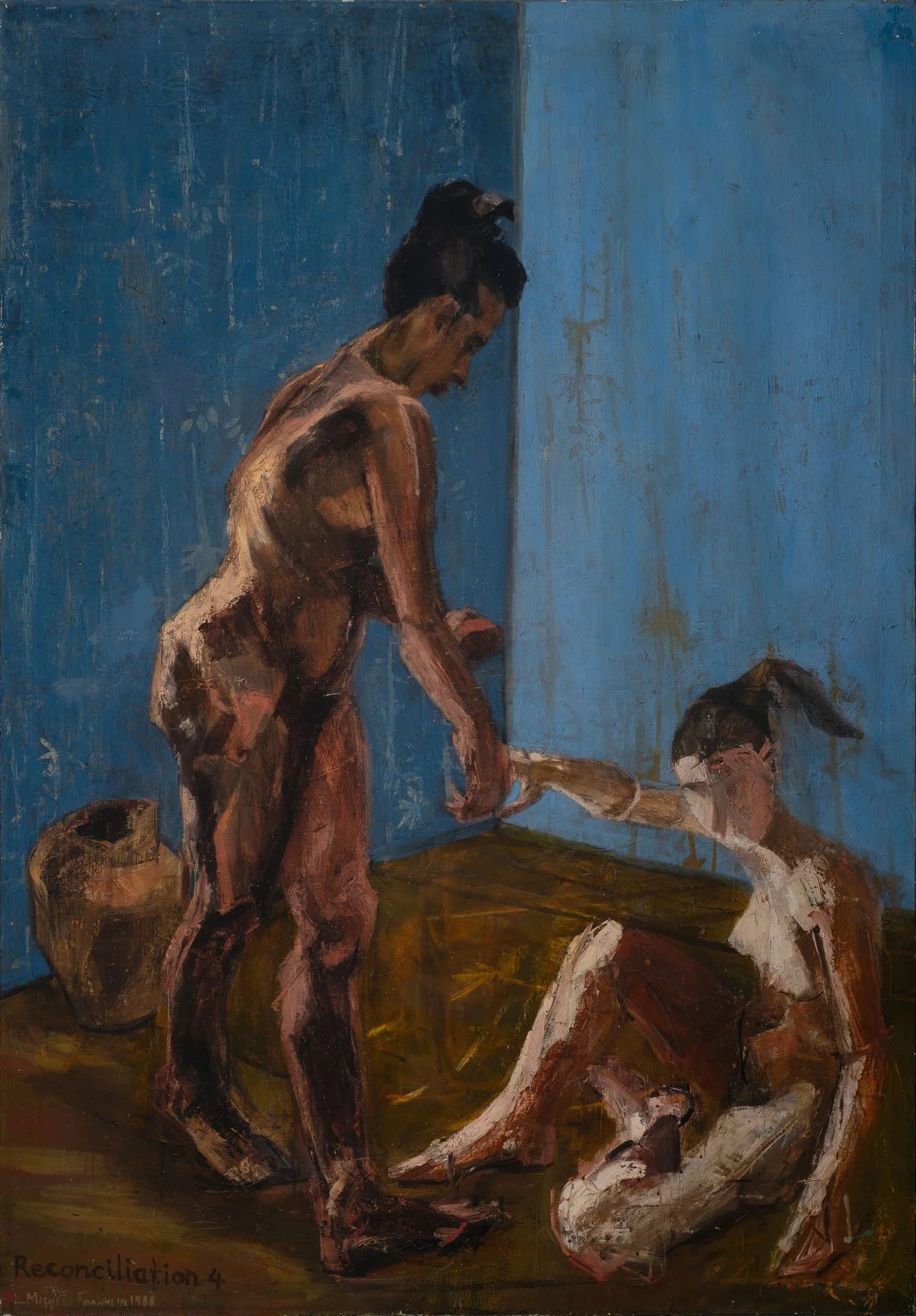 Reconciliation, 1988, Oil on Canvas, 180 x 91 cm