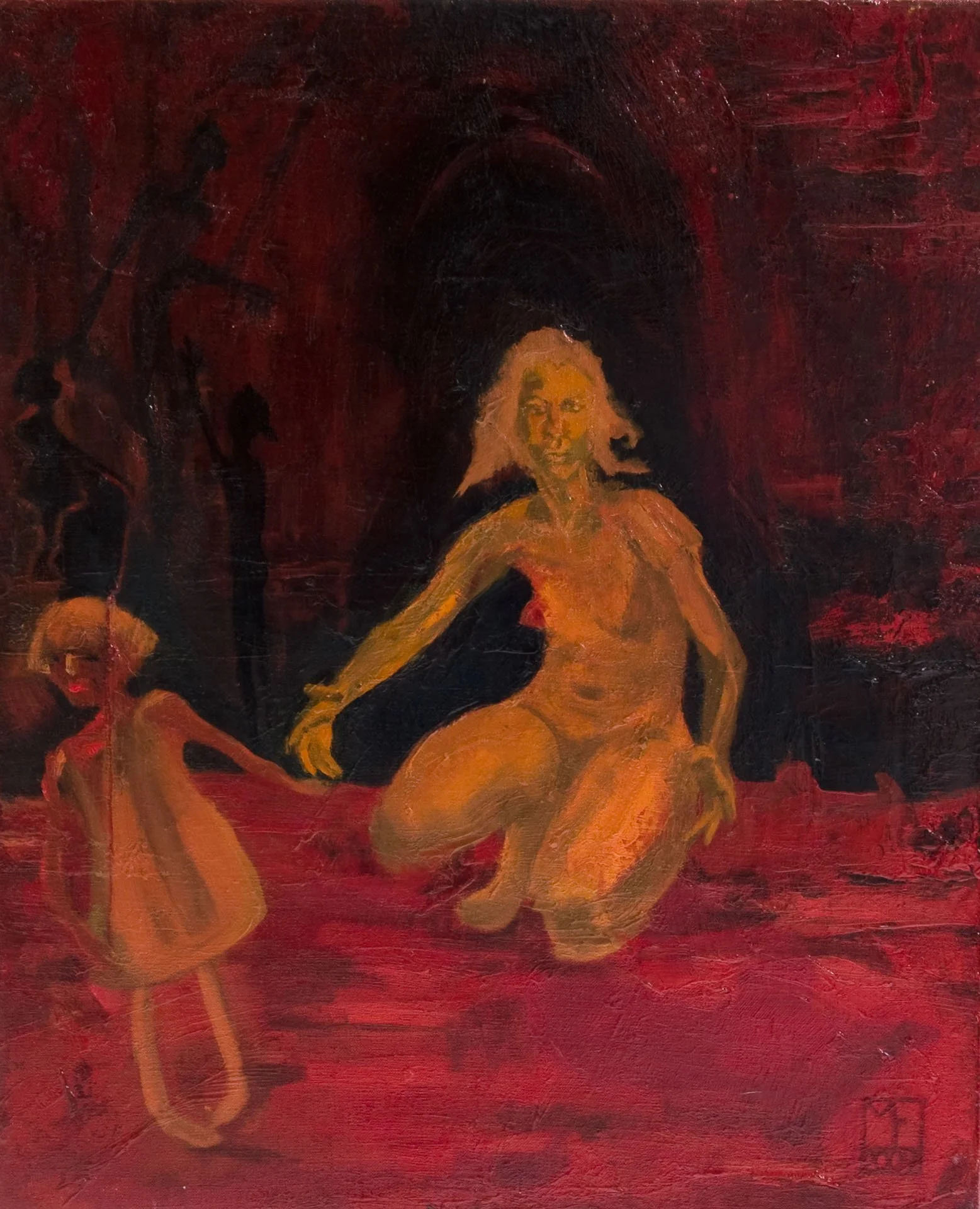 Mother and child 2008. Oil paint on canvas. 80 x 120 cm. 