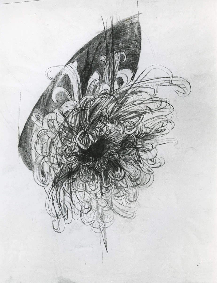 134. Early Flowers 21, 76 x 56 cm, Circa 1968, NFS
