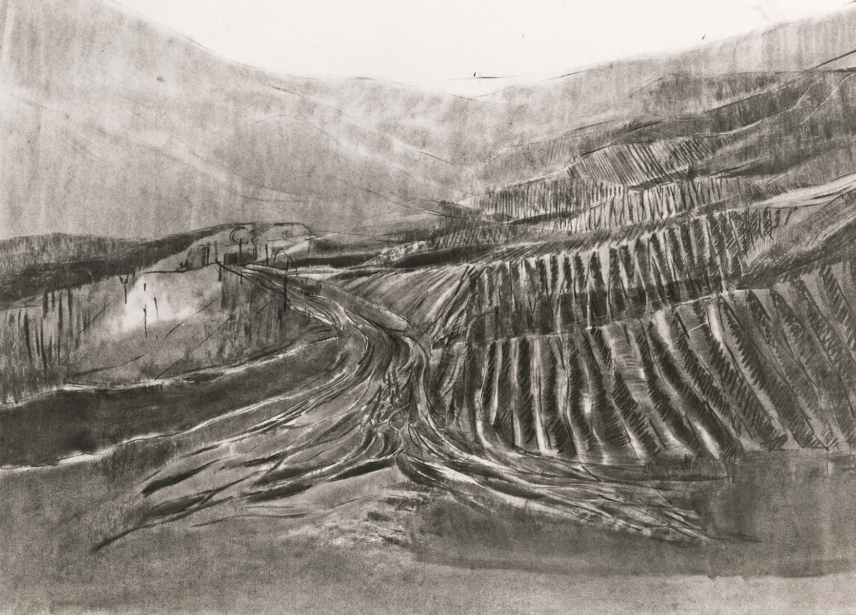 161. Umbrian Farmland,  56 x 76 cm, 1965, NFS