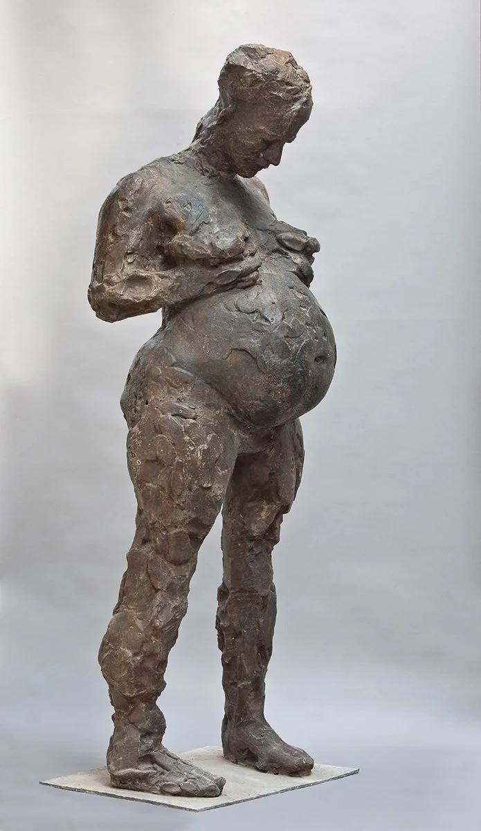 27. Michele Pregnant Standing, Bronze, 1989, 173 x 46 x 21 cm