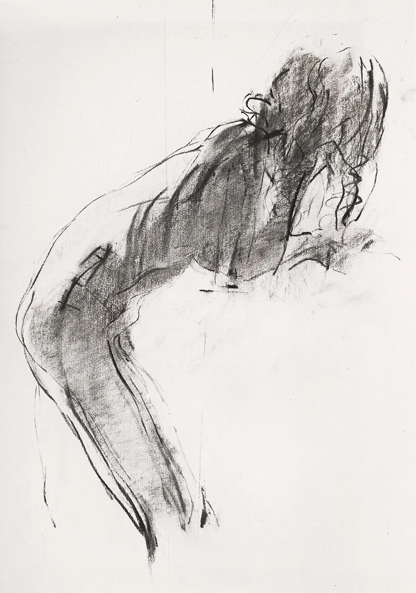 123. Leaning Nude, 76 x 81 cm, Circa 1955, SOLD