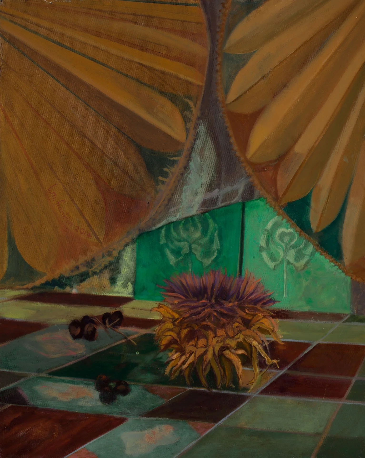 Artichoke with fans 2014 63 x 50 cm 