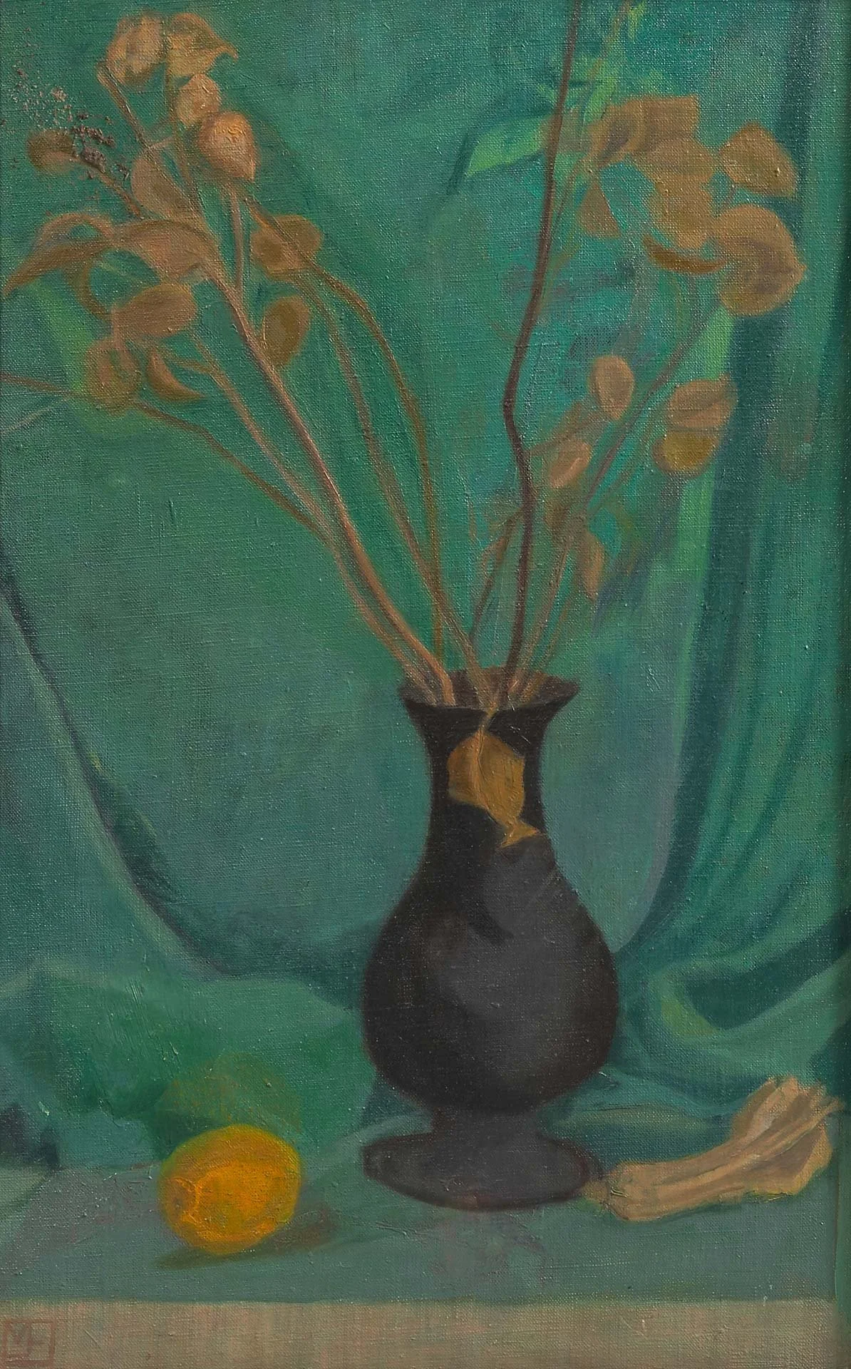 Still life with lemon 2004 Oil paint 64 x 33 cm 