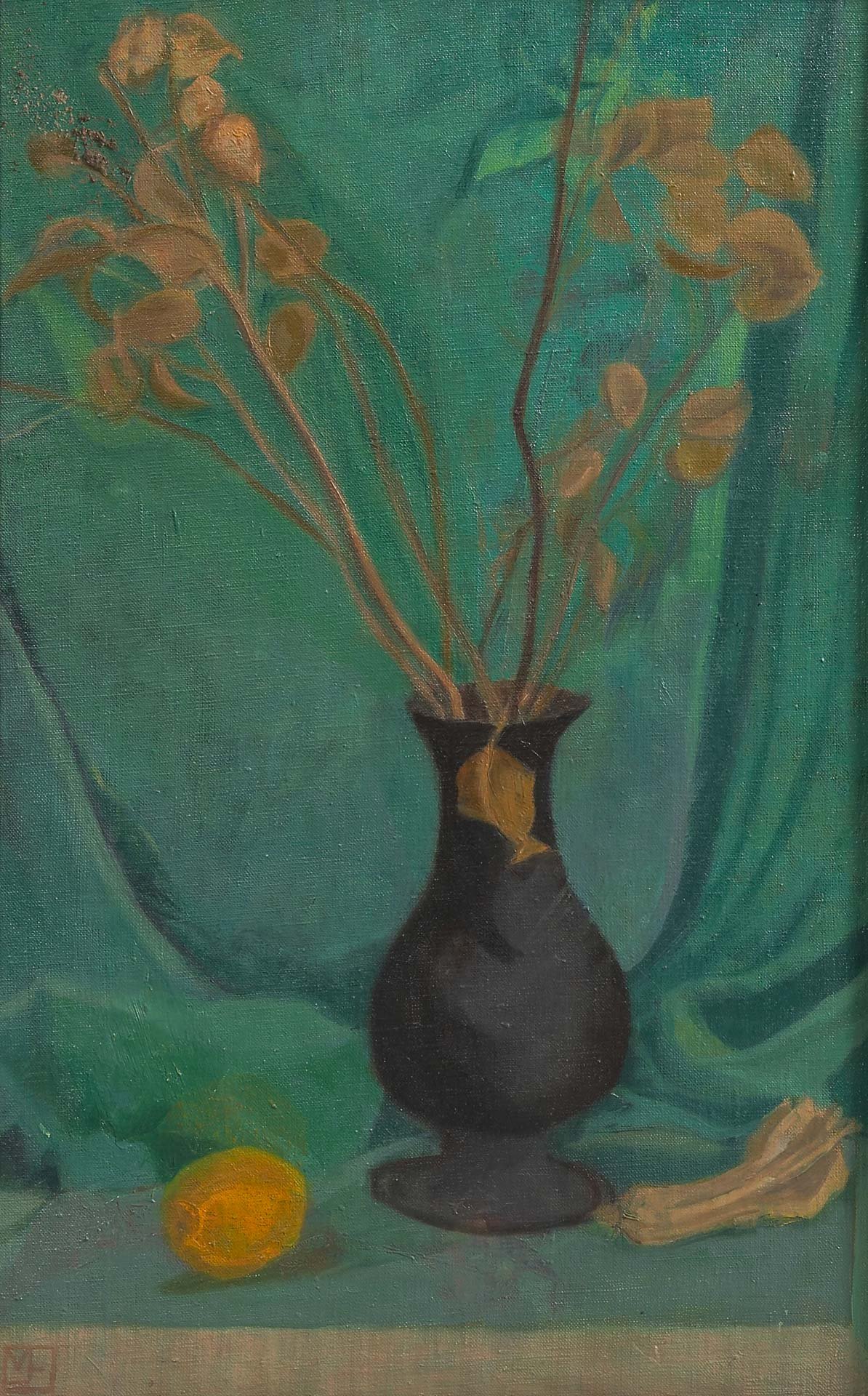 Still life with lemon 2004 Oil paint 64 x 33 cm 