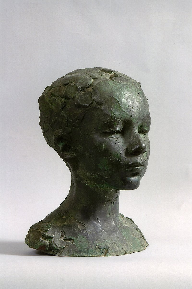 53. The Artist's Son Gabriel aged six, Bronze, 2001, 33 x 30 x 25 cm