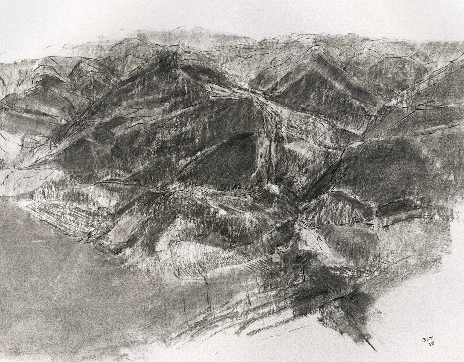 162. Umbrian Landscape 5, 100 x 131cm, Circa 1998 SOLD