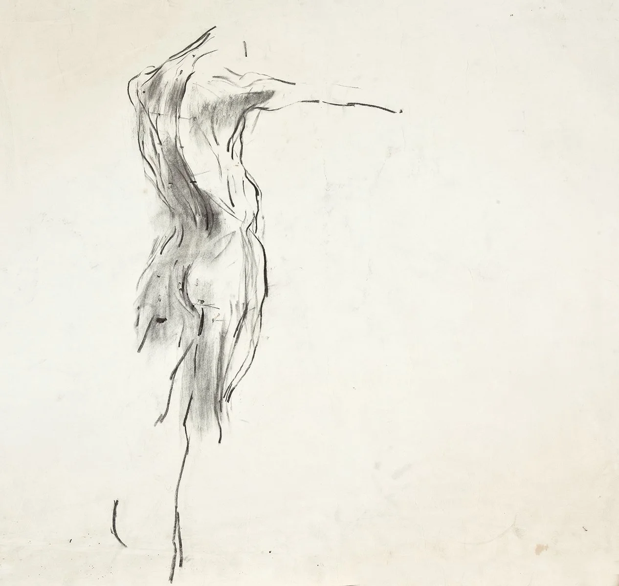 128. Standing Figure, 84 x 71 cm, Circa 1960, SOLD