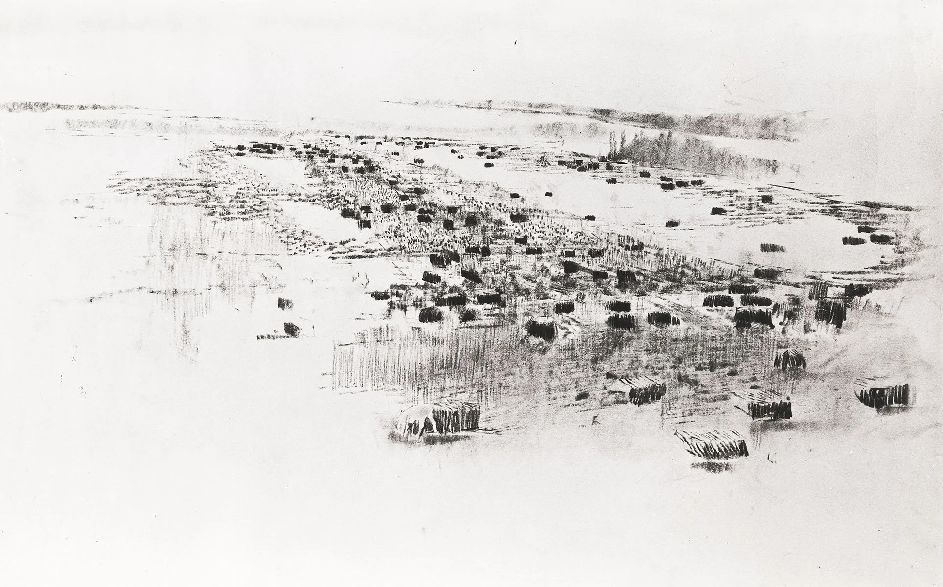 165. Haystacks, 110 x 86 cm, 1965, NFS