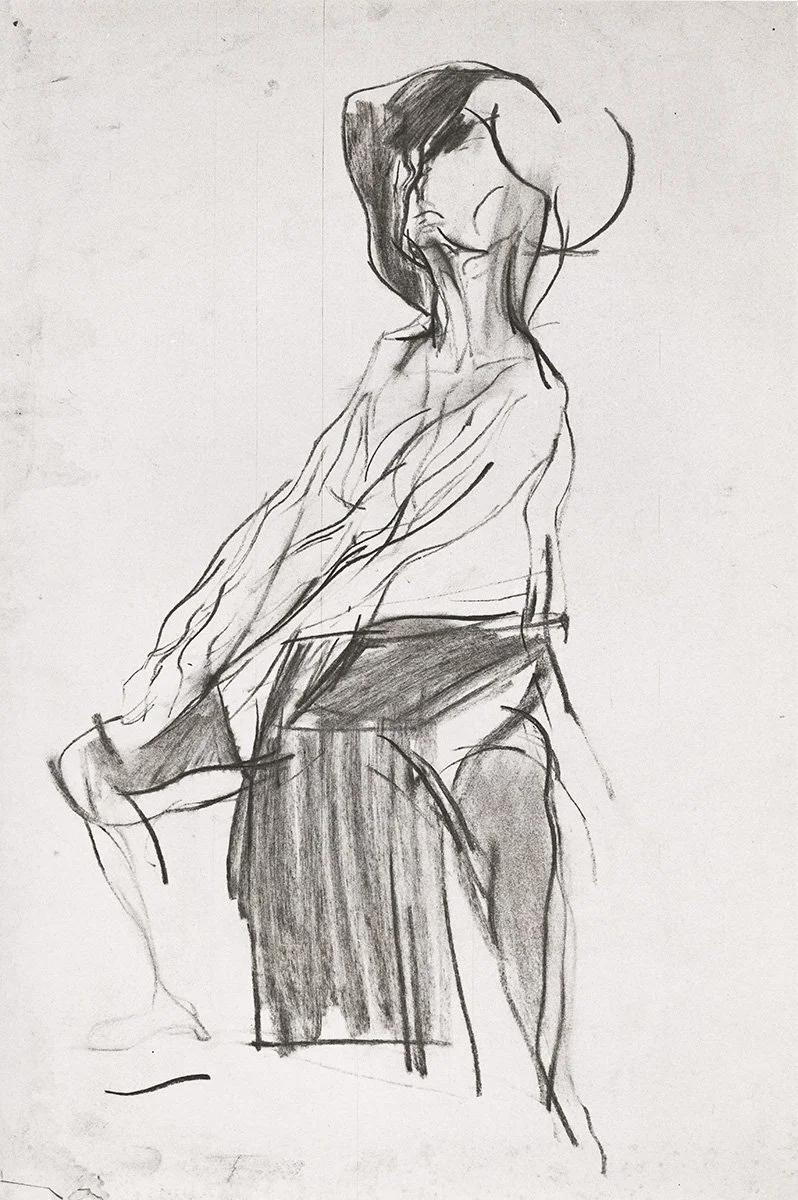 124. Seated Nude with Knees Akimbo, 76 x 81 cm, 1955
