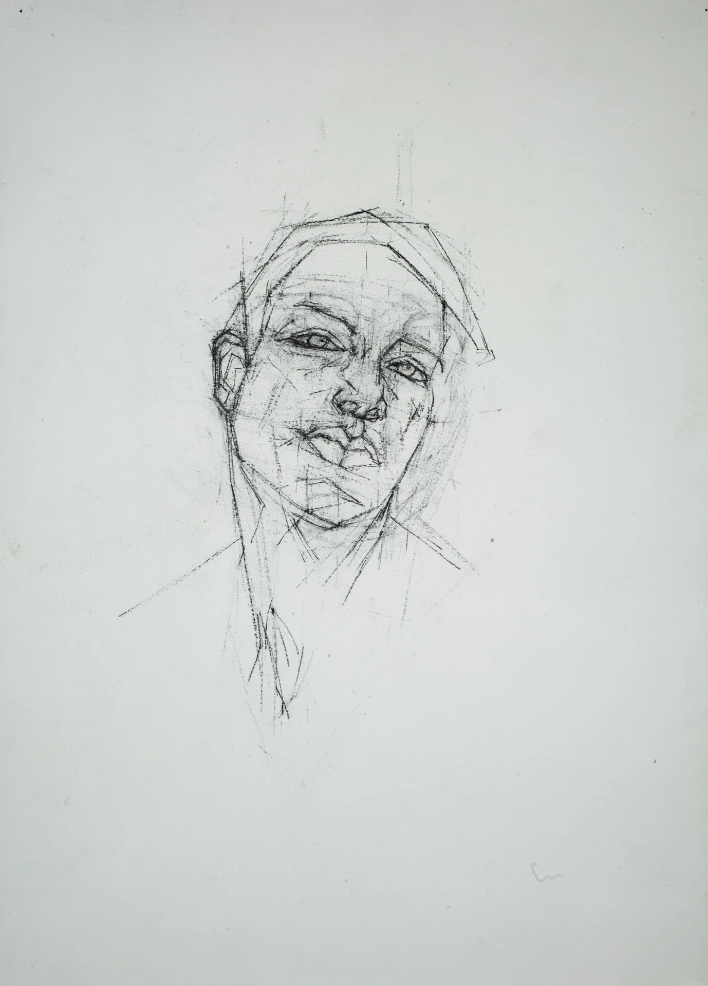 Self Portrait, 2006, charcoal on paper, 59 x 42cm