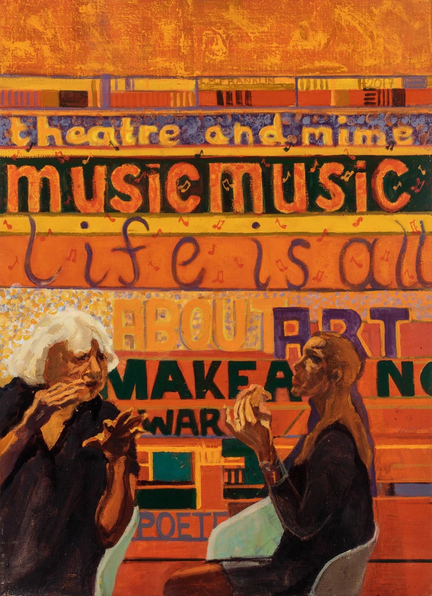 Make Art Not War - oil paint  38 x 42cm