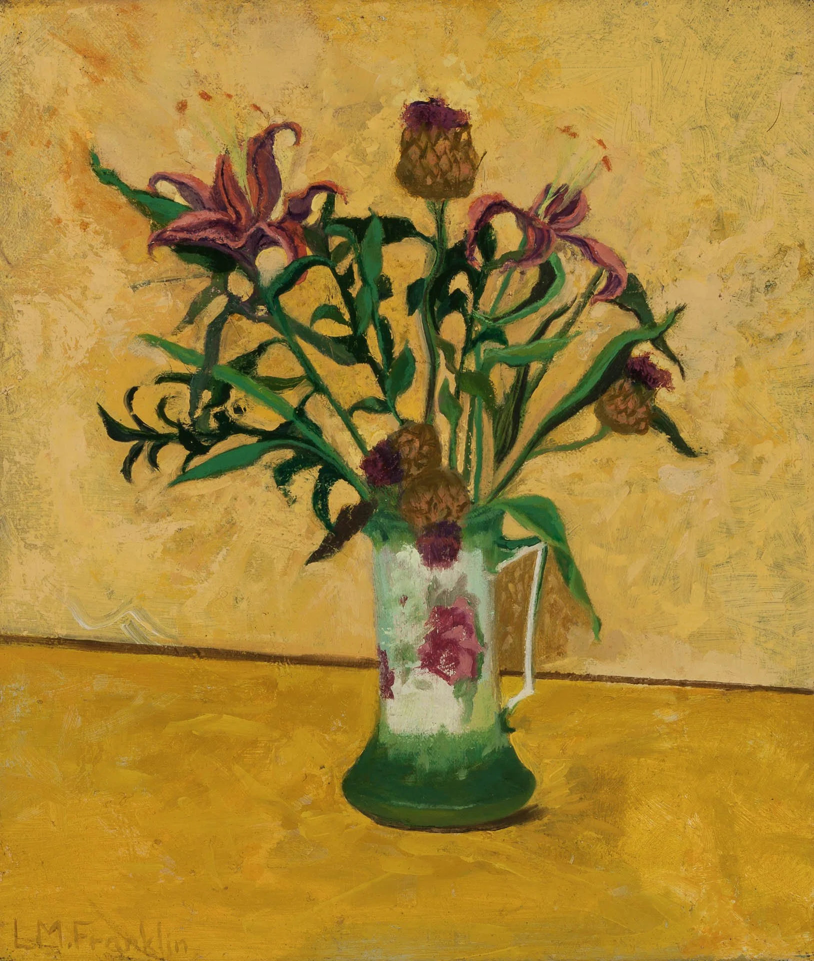 Pink Lillies Small - oil paint, 40 x 30 cm