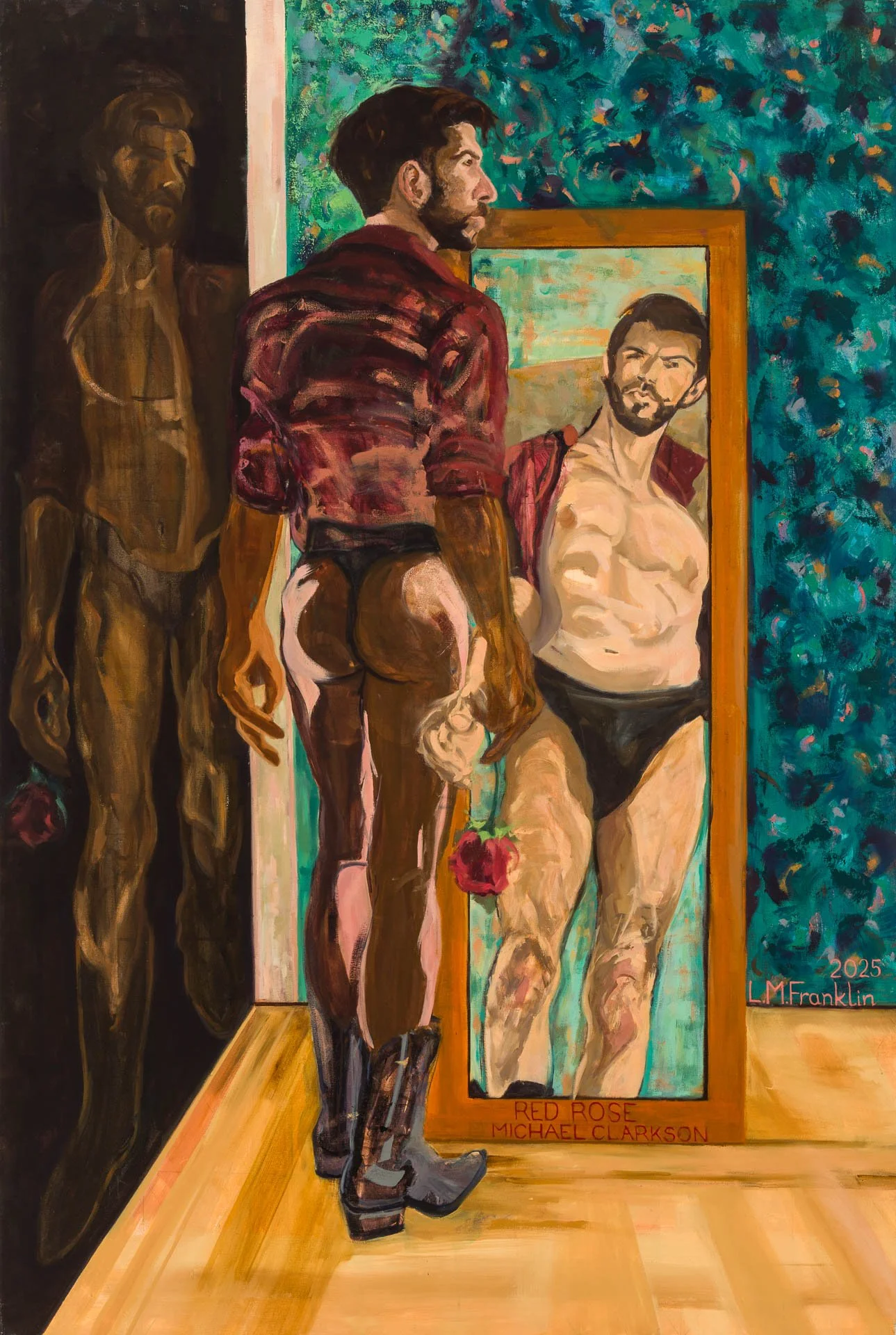 Portrait of Michael Clarkson, 2025 - oil paint, 152 x 91 cm