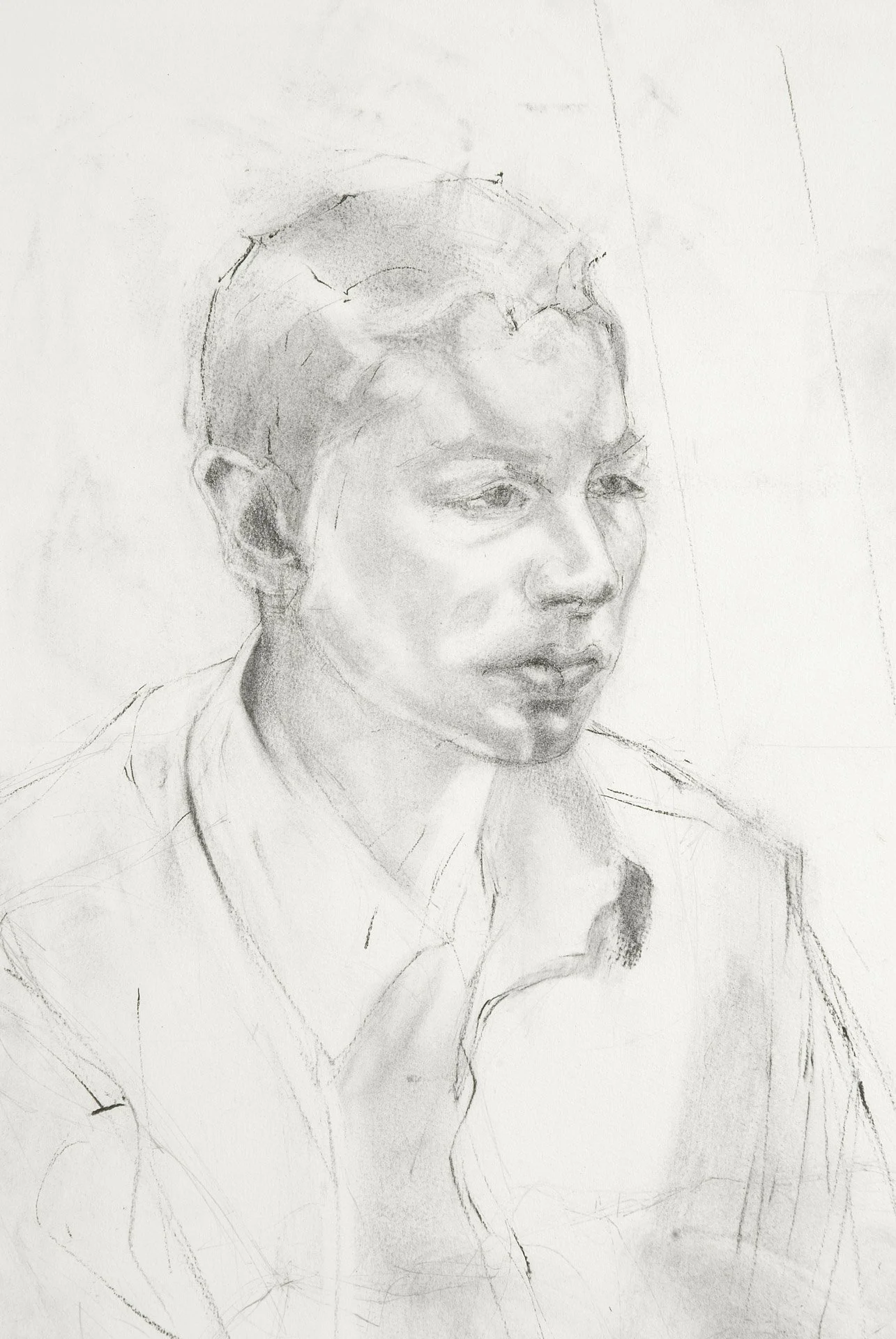 My son Gabriel 2010 Charcoal 80 x 58 cm artists collection
