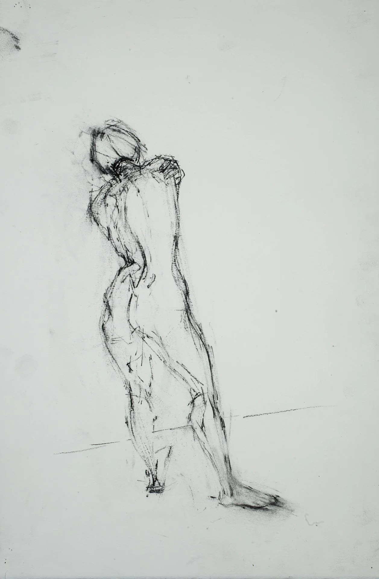 Standing nude 1979 Charcoal 68 x 53 cm 