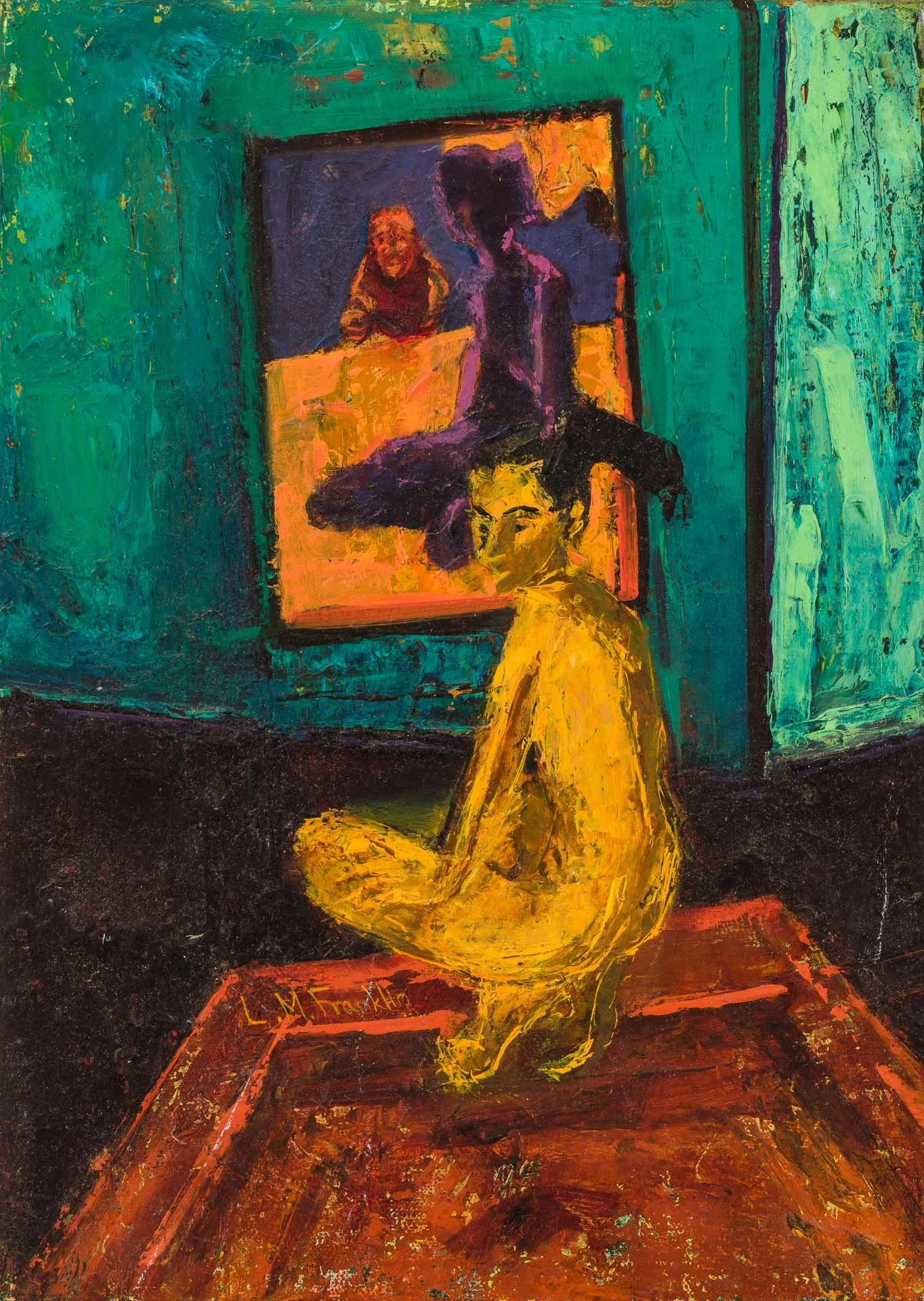 Mother and Child, 1985, oil paint on canvas, 35 x 25cm