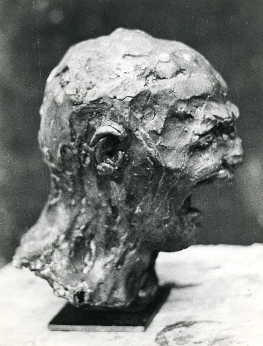 15. Anguished Head 1, Bronze, 1968 -71, 25 x 17.5 x 17.5cm