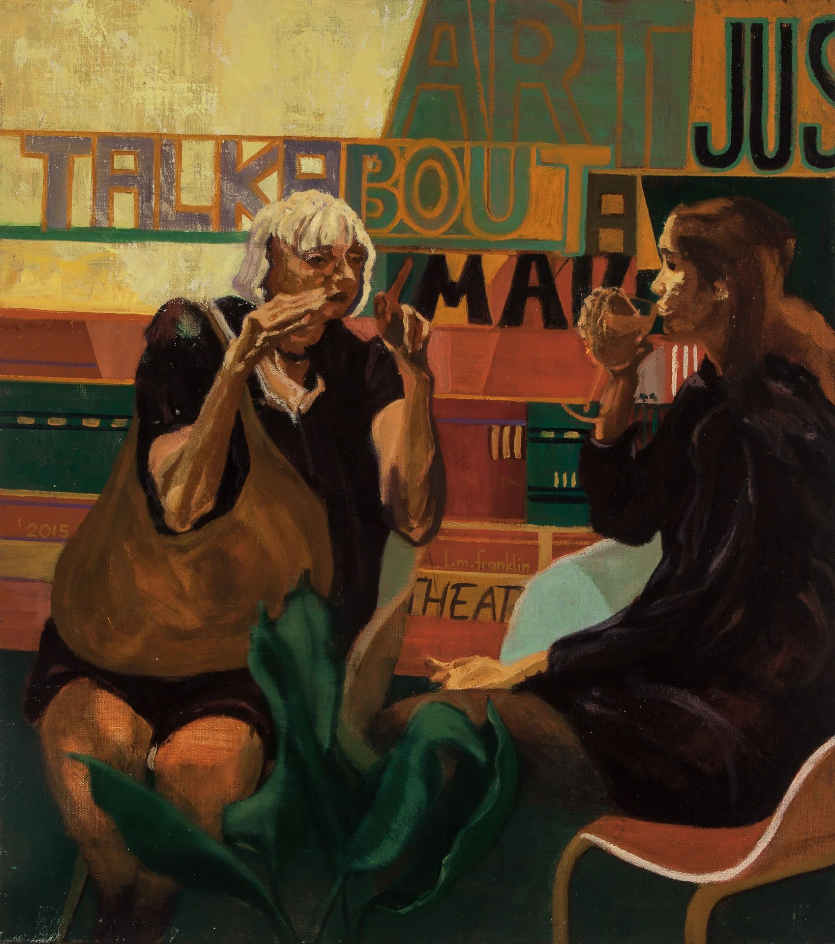 Just Talk About Art, 1995, oil paint on canvas, 45 x 40cm