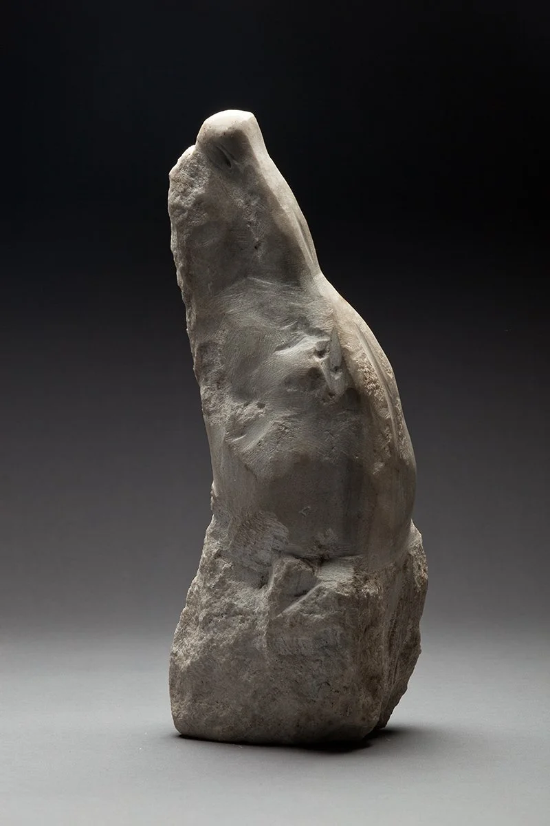 38b. Carving of Greyhound Billie, Marble, 1965, 15 x 35 x 4 cm, NFS