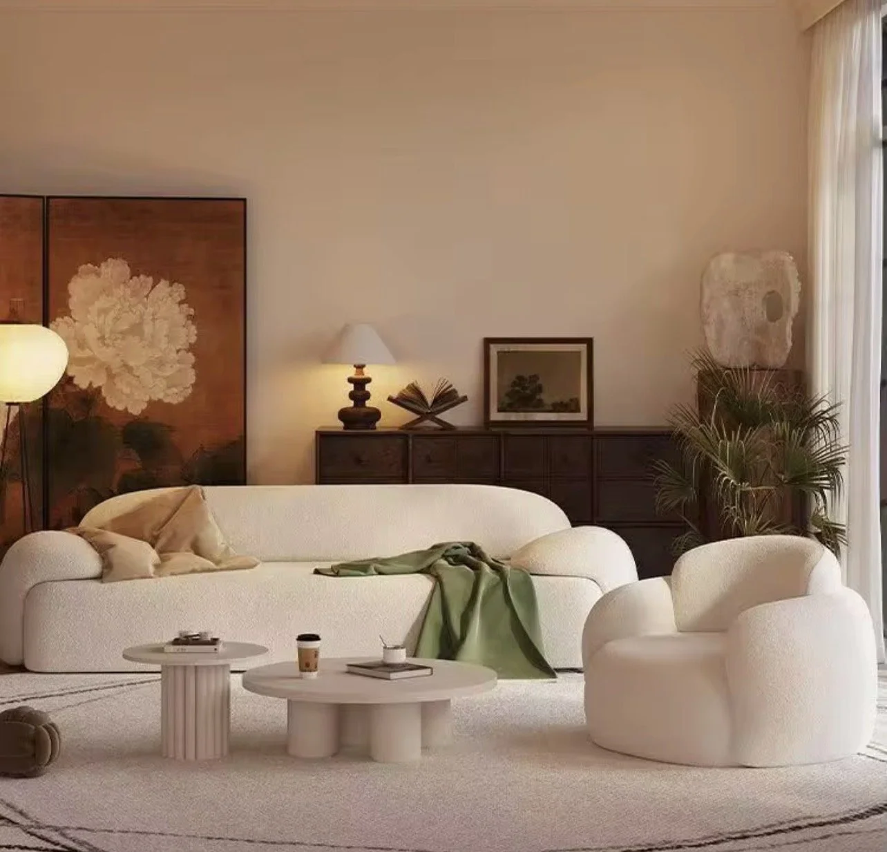 The Haven Curved Bouclé