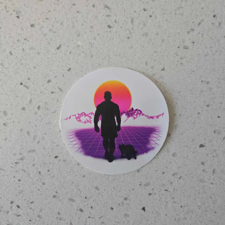 Synthwave Sunset Sticker