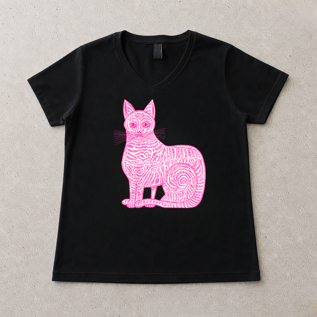 Pink Neon Cat - Women's