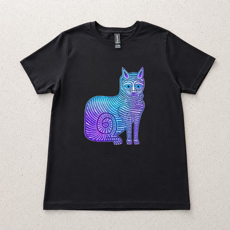 Blue Neon Cat - Women's