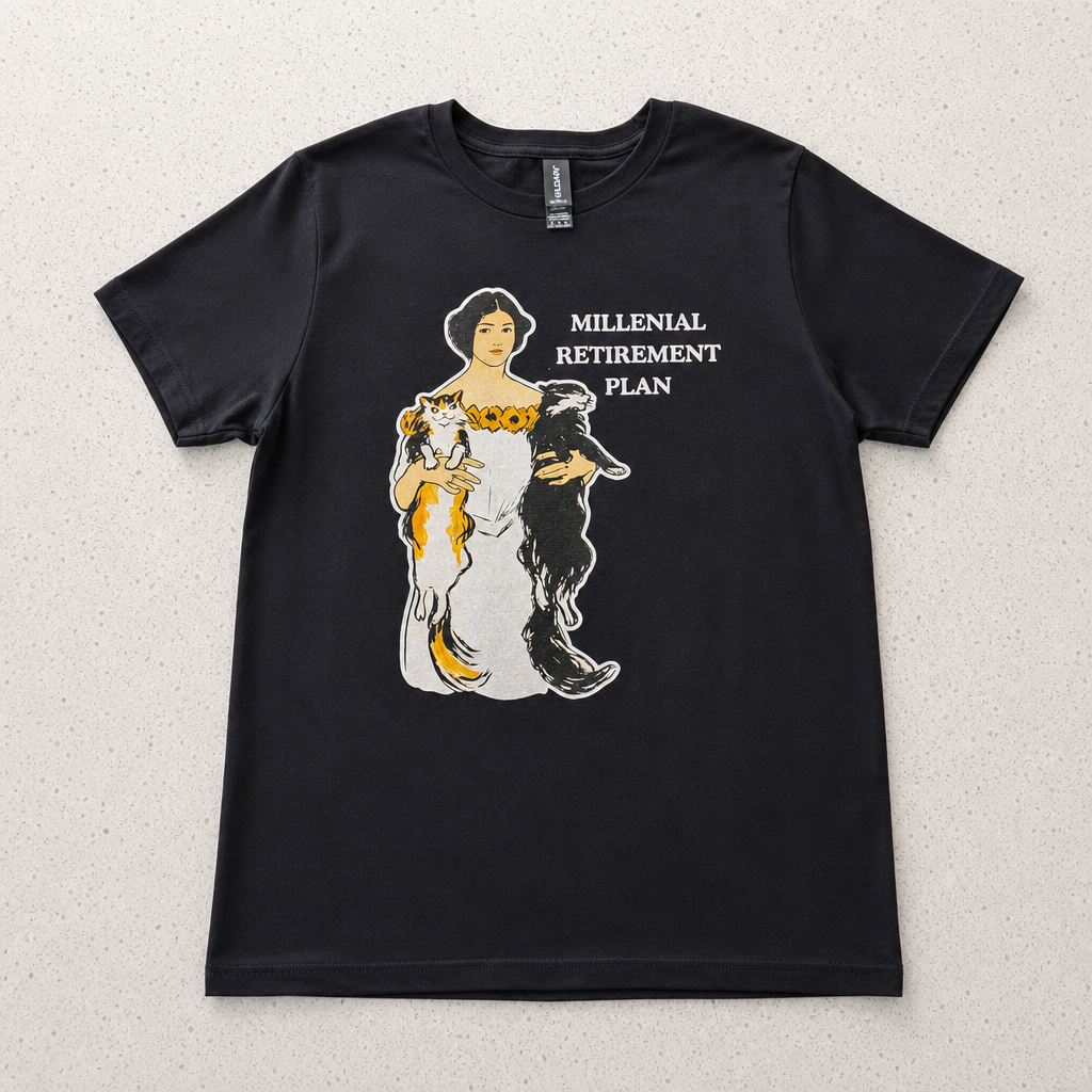 Millennial Retirement Plan-Women's Round Neck