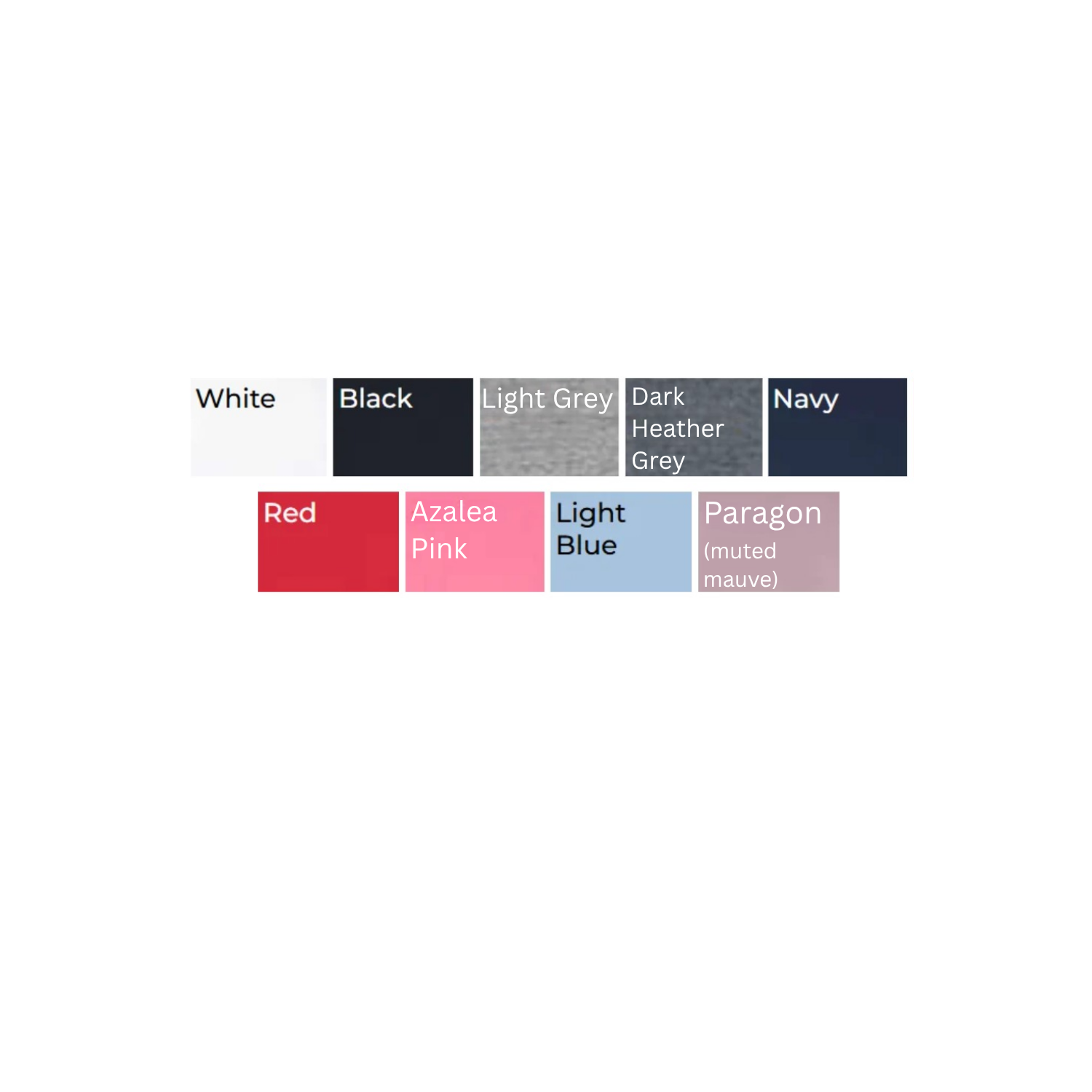 available colors women's round neck v-neck t-shirt for product listing.png