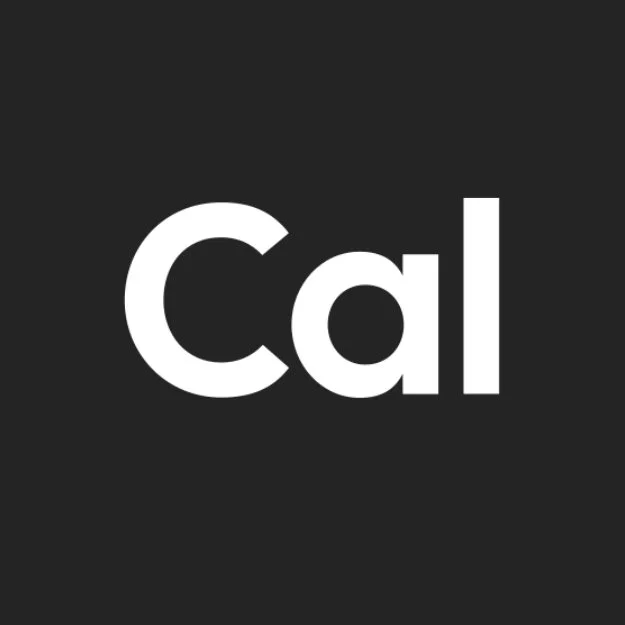 Cal.com logo featuring the word 'Cal' in white text on a dark background