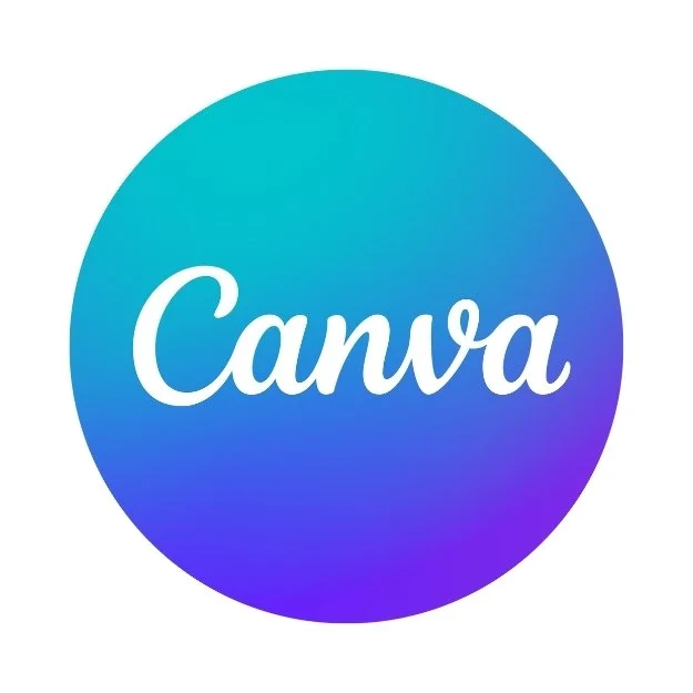 Canva logo with gradient circle background.