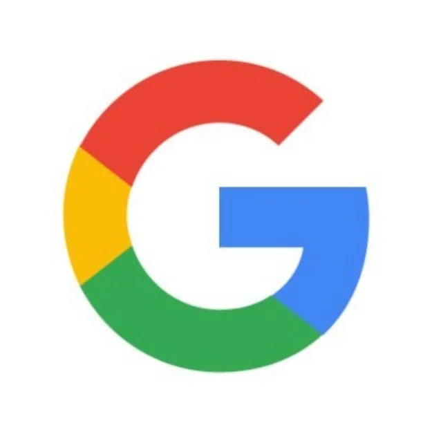 Google logo with a multicolored uppercase "G"