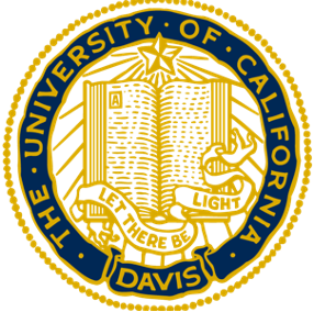 University of California, Davis seal featuring a book, a snake, and an olive branch.