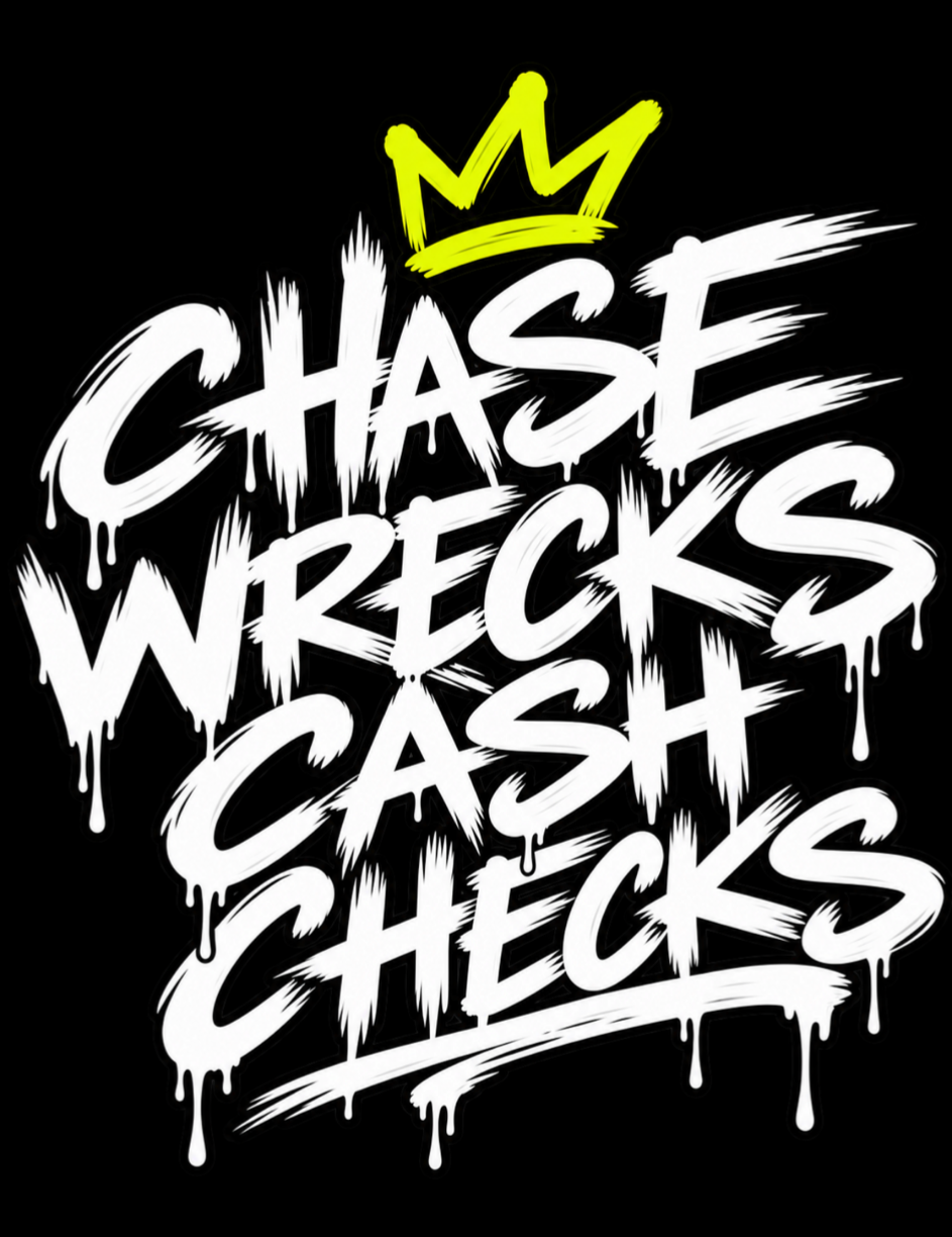 Chase Wrecks. Cash Checks. 