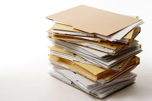 a stack of documents