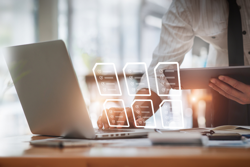 Digital files on computer