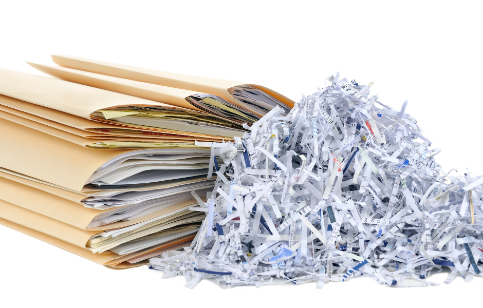 shredded paper files