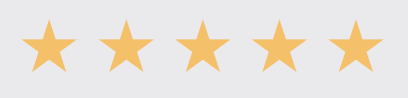 Five gold stars in a row, representing a five-star rating.