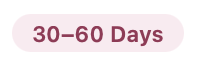 Text reading '30-60 Days' on a pink background.