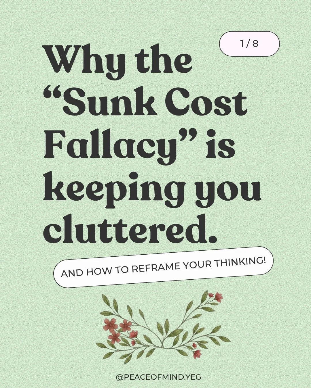 You know that hesitant feeling you get when you hold up an item you haven't touched in 6 months which makes you put it back on the shelf instead of donating it?

That's "The Sunk Cost Fallacy" at work! 🥸 

It's the little voice inside of y