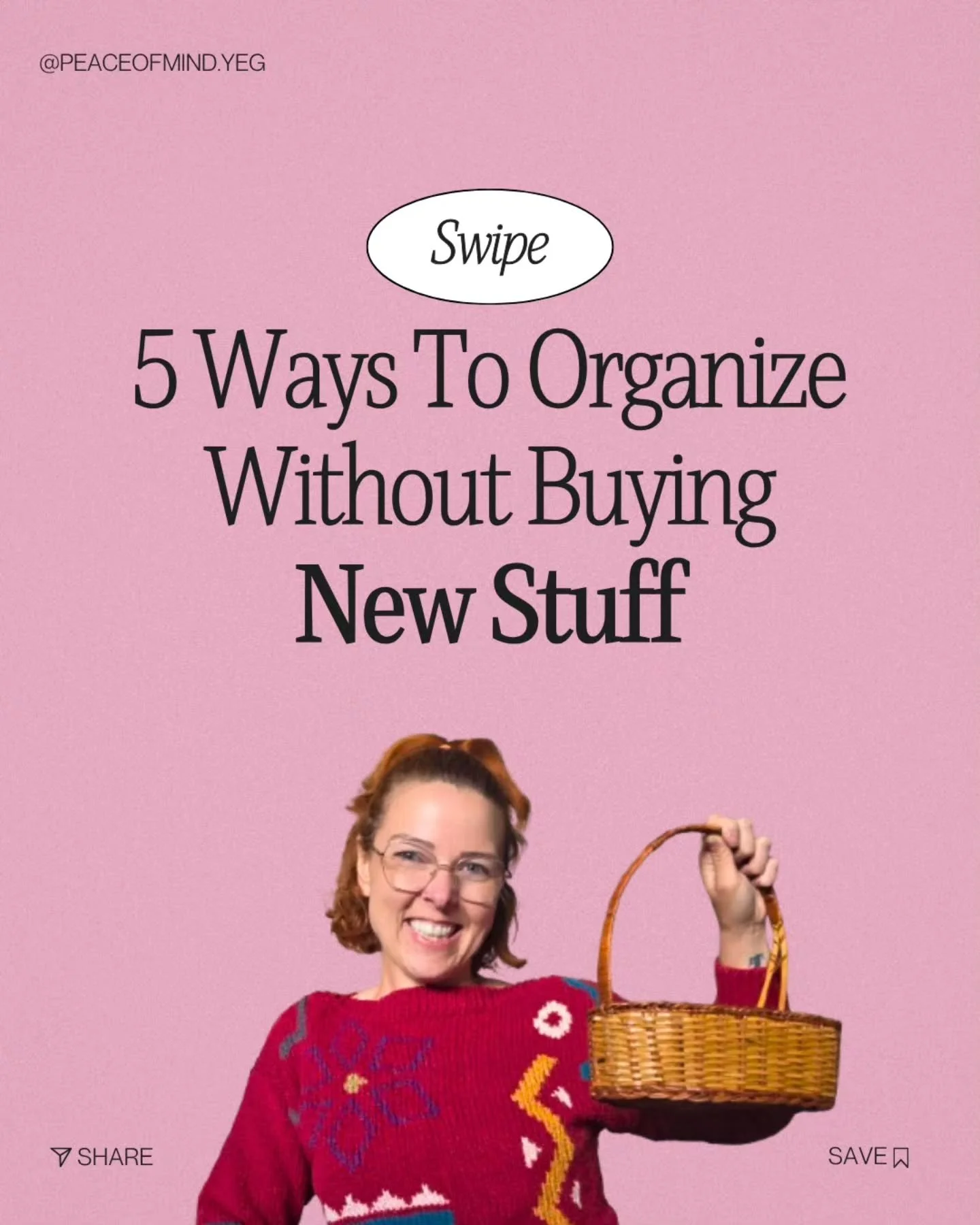 Here are 5 real straight-forward ways to get organized without buying a single new item! 🤑🌎 Save the earth and your money, baby! 

💡1. Vintage Wicker Baskets
So cute, so functional- and secondhand ones are all over the dang place for cheap or even