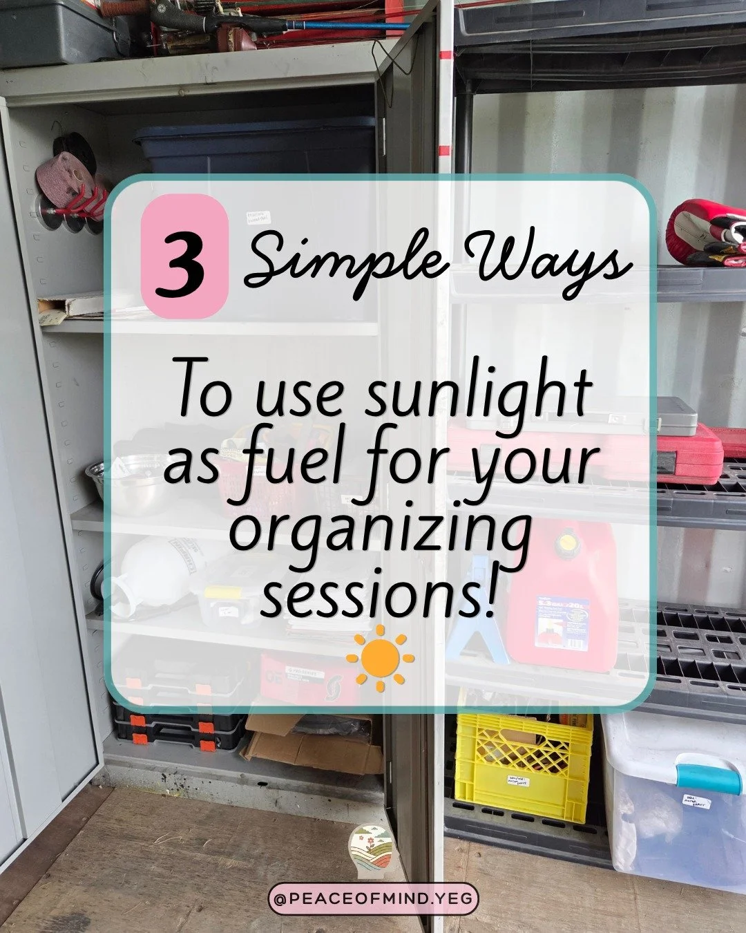 Yesterday in my client session we worked outside decluttering a Seacan, and it got me thinking about how sunlight can be more powerful for productivity than we give it credit for! ☀️

If organizing feels mentally draining or hard to start, your envir