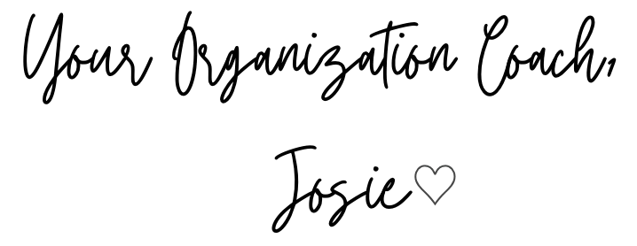 your organization coach, josie - as a signature