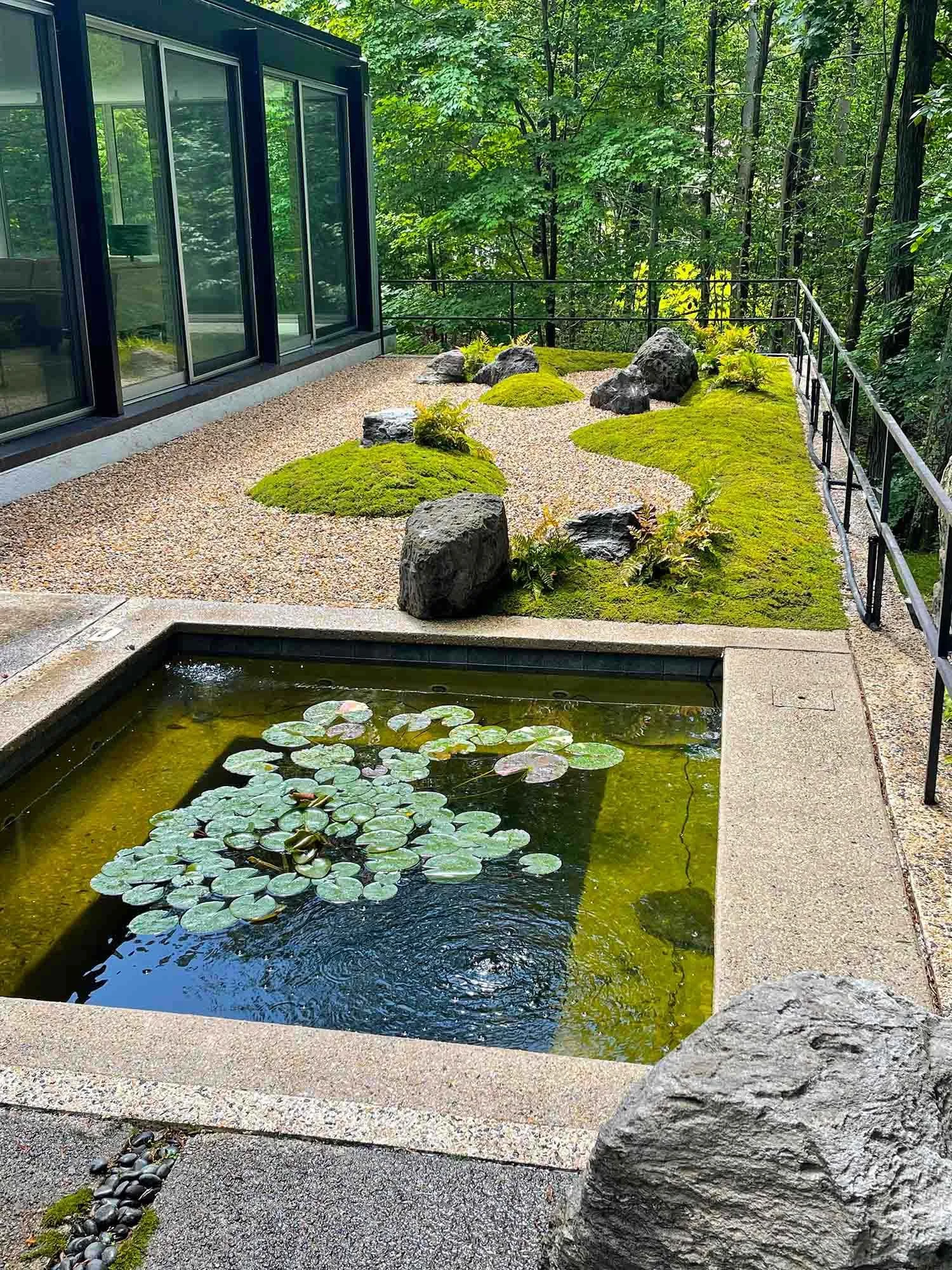 Japanese Rooftop Rock Garden With Moss