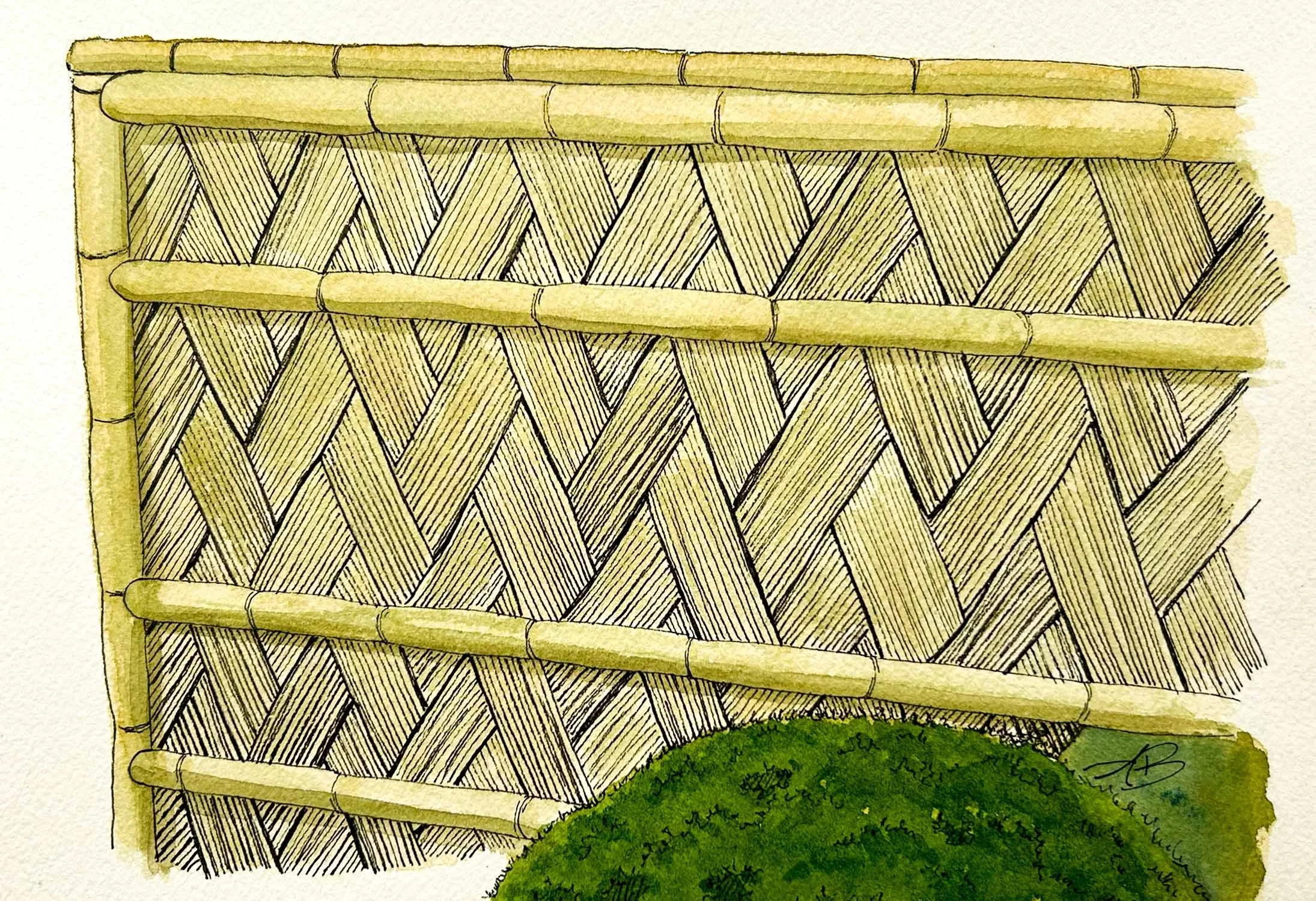 Numazu Woven Japanese Bamboo Fence