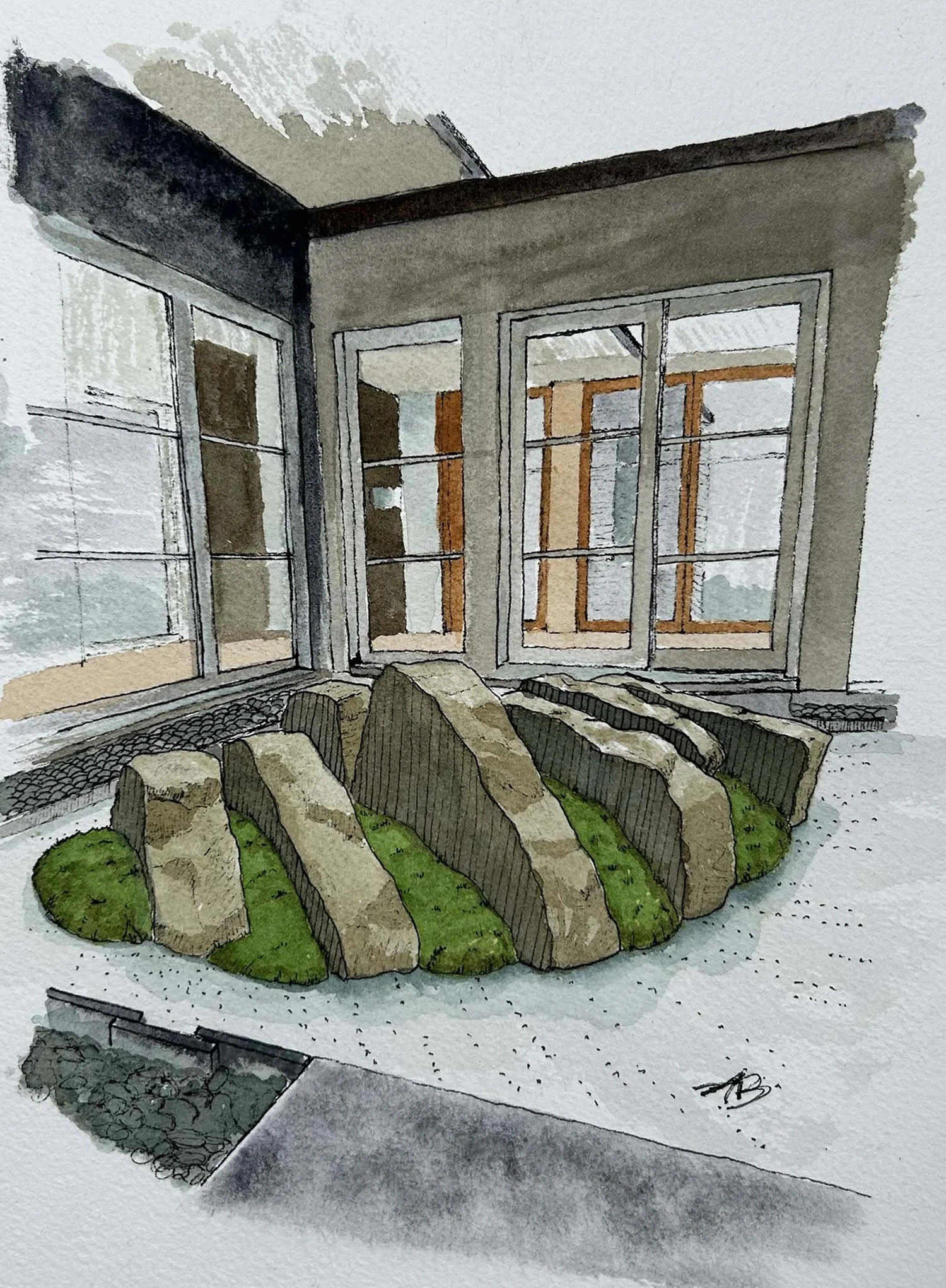 Concept of Japanese Courtyard Garden