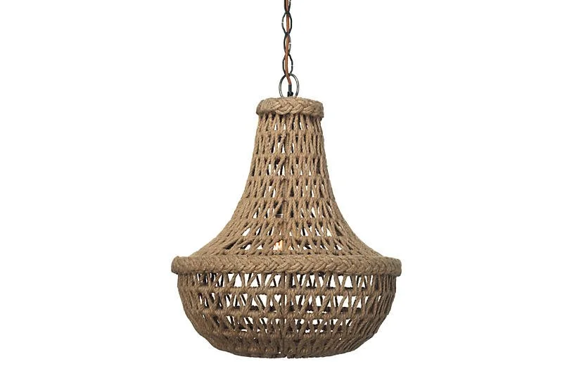   Jute Chandelier by One Kings Lane   
