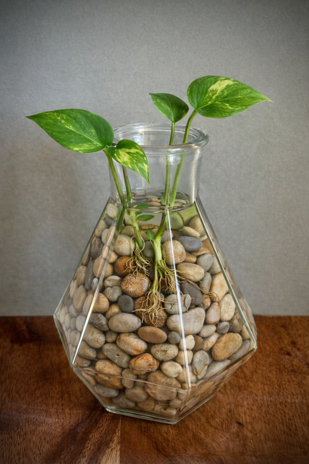Geometric Glass Propagation Vase